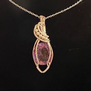 #4 Amethyst Pendant in Sterling Silver